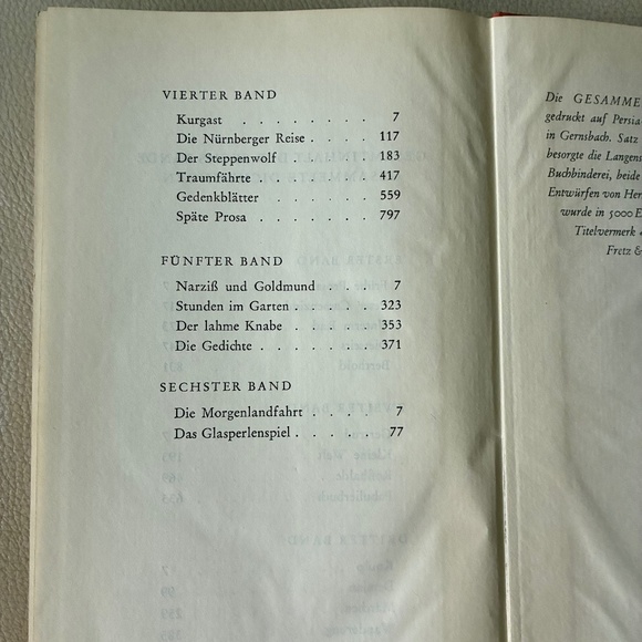 Band 6: Die Morgenlandfahrt -- Das Glasperlenspiel es fehlt Band hard cover - Picture 10 of 15